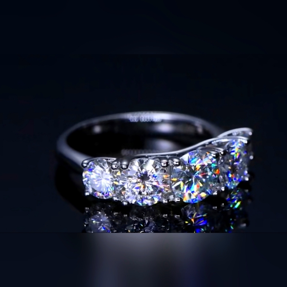 GORGEOUS❣️ Cocktail Ring Size 5, 6, 7 & 8 GRA 3.6KT MOISSANITE Certified